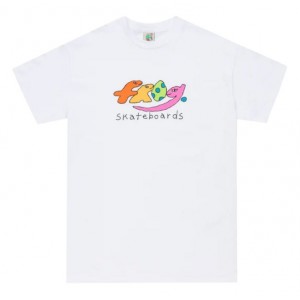 Camiseta Manga Corta Frog Dino Logo Blanca